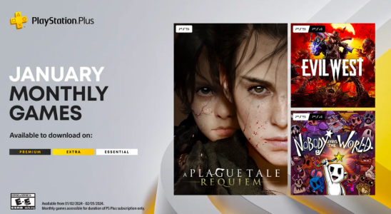 Kostenlose PlayStation Plus Spiele fuer Januar 2024 A Plague Tale Requiem