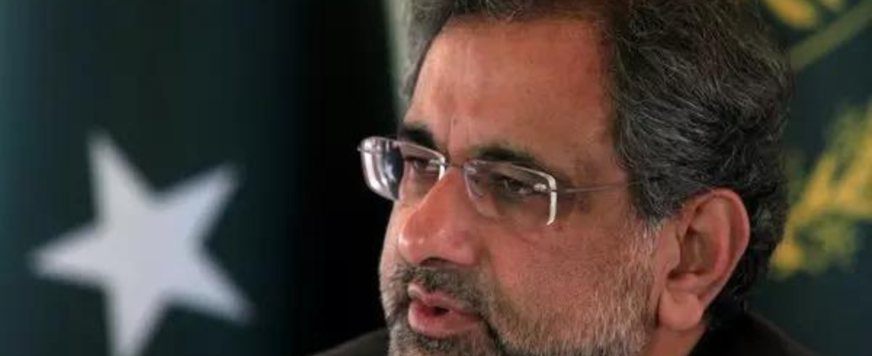 Pakistan Der ehemalige pakistanische Premierminister Shahid Khaqan Abbasi sagt er