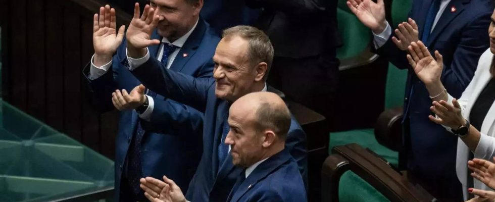 Polnisches Parlament Das polnische Parlament beauftragt Tusk mit der Bildung