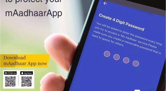 So koennen Sie ein vierstelliges Passwort fuer die mAadhaar App einrichten
