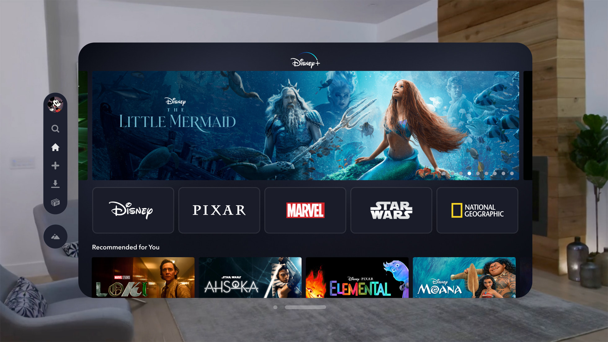 Disney+ auf dem Apple Vision Pro