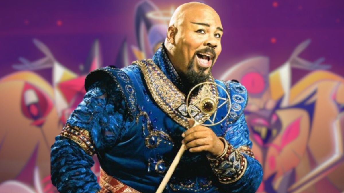 James Monroe Iglehart singt.  Dieses Bild ist Teil eines Artikels darüber, warum die Leute dachten, Jason Statham habe Zestial in Hazbin Hotel geäußert.