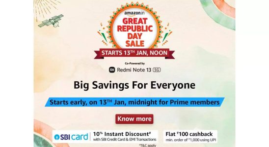 Amazon Great Republic Day Sale 2024 Termine Rabatte und Kartenangebote