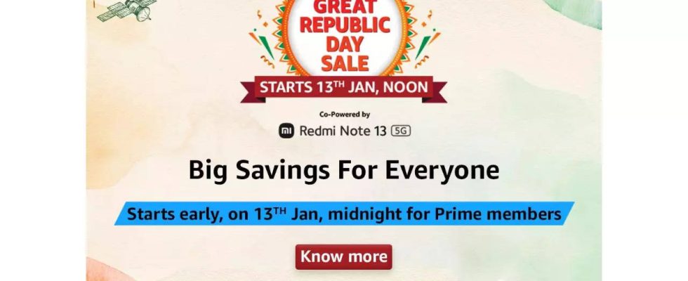 Amazon Great Republic Day Sale 2024 Termine Rabatte und Kartenangebote