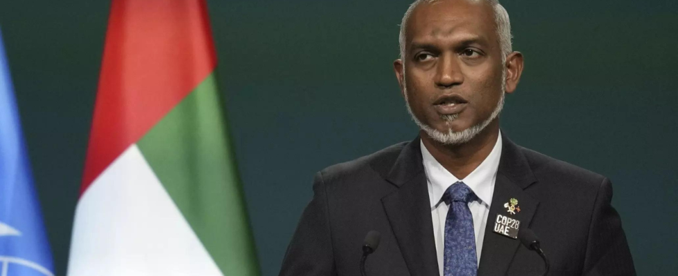 In China nennt der maledivische Praesident Muizzu Peking einen geschaetzten