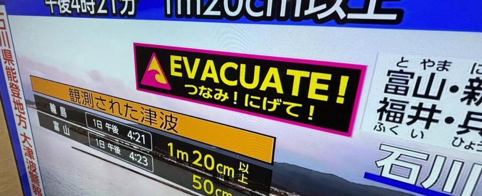 Insgesamt 21 Beben der Staerke ueber 40 erschuetterten Japan Met Buero