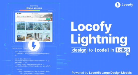 Locofy Lightning KI Codierungsassistent zur schnelleren und kostenguenstigeren Entwicklung von Apps