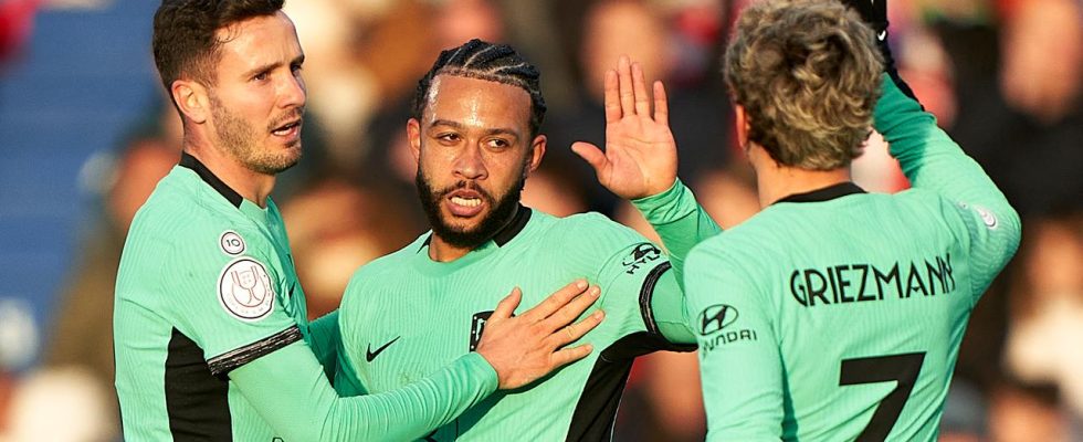 Memphis rettet Atletico gegen den Drittligisten Blinds zweites Tor in