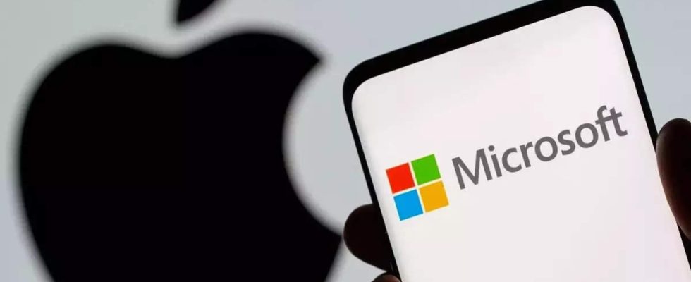 Microsoft schlaegt Apple und wird zum wertvollsten Technologieunternehmen der Welt