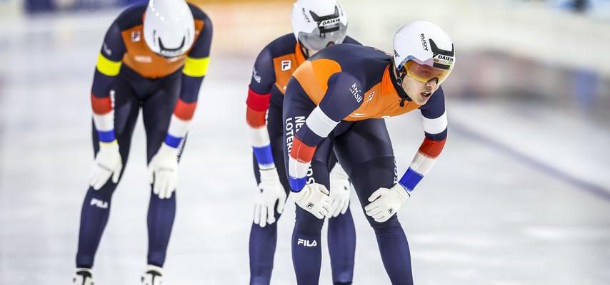 Norweger laufen Weltrekordverfolgung in Thialf Bronze fuer die Niederlande