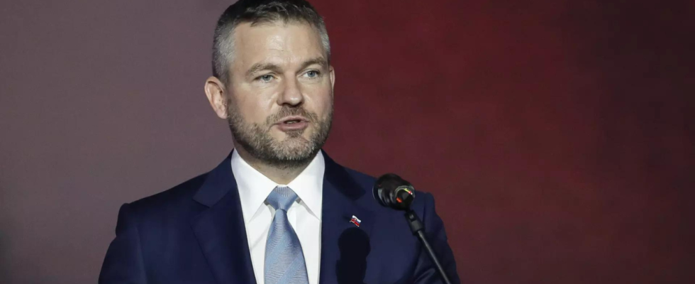 Peter Pellegrini Verbuendeter des slowakischen populistischen Premierministers der fuer das