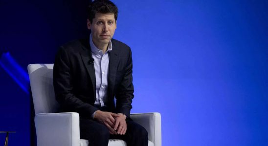 Sam Altman CEO des ChatGPT Herstellers OpenAI und Mike Johnson Sprecher