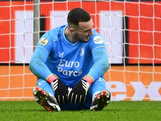 Feyenoord-keeper Bijlow zeker acht weken aan de kant met kuitblessure