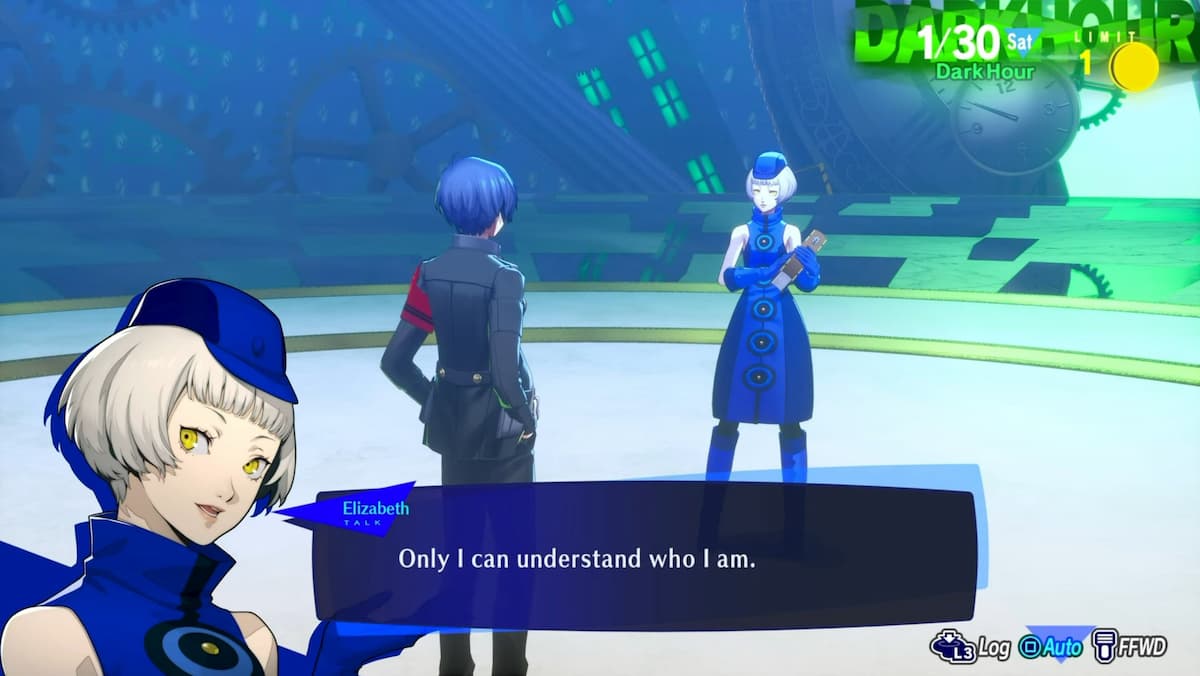 Elizabeth in Persona 3 neu laden