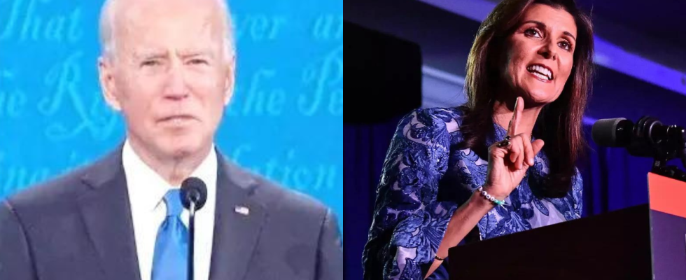 Biden und Haley verteidigen sich gegenseitig gegen den tobenden Trump