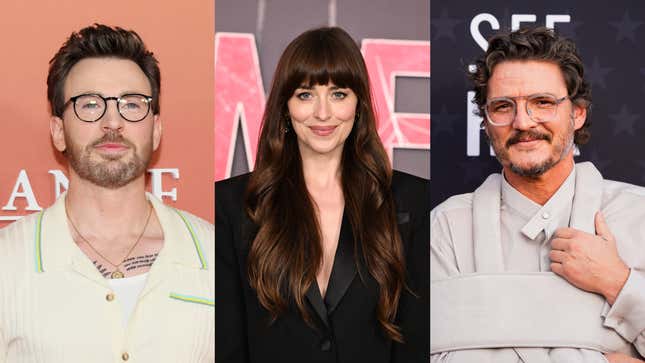 Chris Evans Dakota Johnson und Pedro Pascal fuehren den Celine