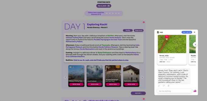 Das Reise Startup Layla erwirbt den KI Reiseplaner Bot Roam Around