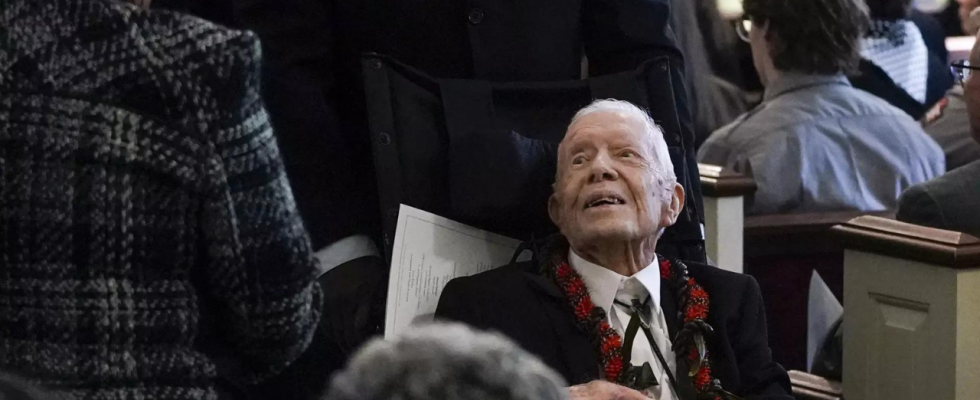 Der ehemalige US Praesident Jimmy Carter absolviert ein Jahr im Hospiz