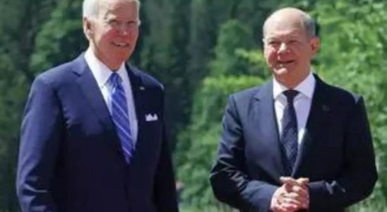 Deutschlands Scholz und Biden diskutieren ueber Ukraine Hilfe NATO und Israel Krieg