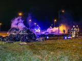 Rust hersteld na nieuwe boerenprotesten, A50 nog dicht vanwege asbestbrand