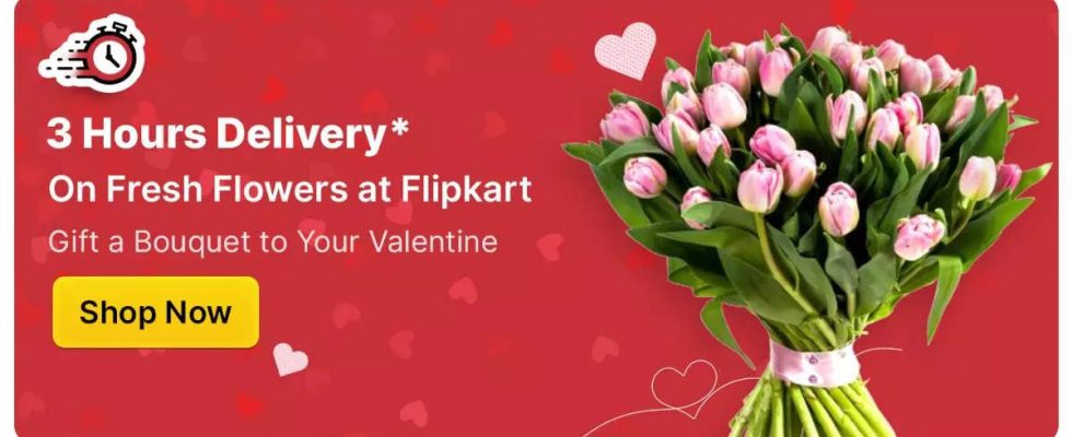 Flipkart fuehrt einen 3 Stunden Lieferservice fuer frische Blumen ein Preis Zeiten