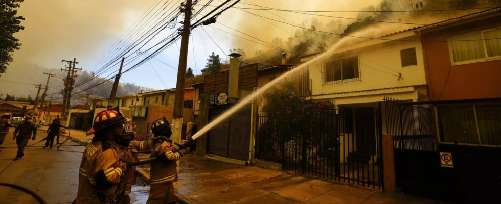 Neueste Updates zu verheerenden Waldbraenden in Chile 120 Todesopfer Rettungsaktion