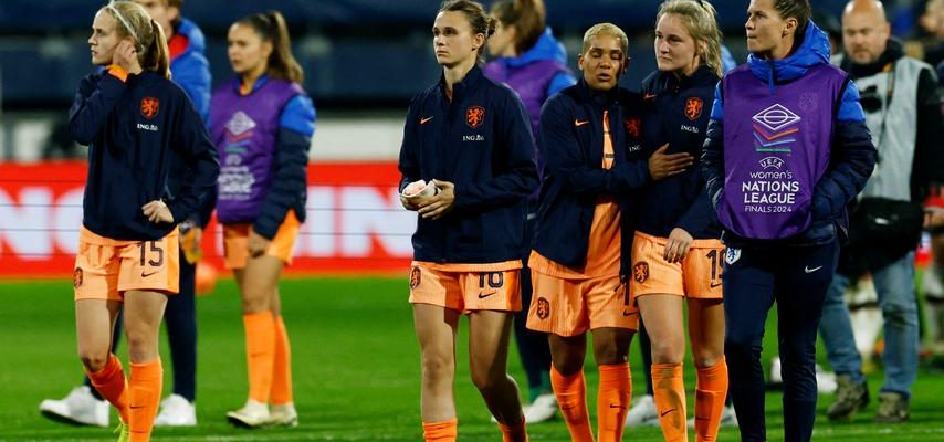 Orange Frauen weinen nachdem sie die Olympischen Spiele verpasst haben