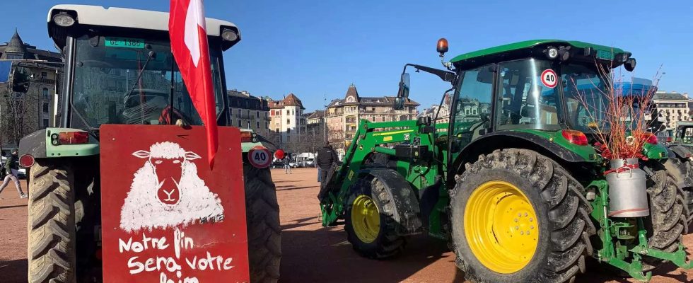 Schweizer Bauern protestieren gegen niedrige Lebensmittelpreise