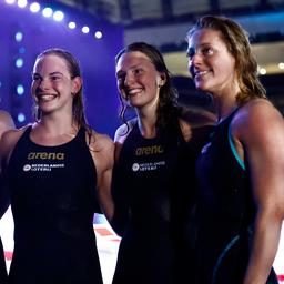 Staffelschwimmer ueberraschen mit Weltmeistertitel im 4x100 Meter Freistil Sport Sonstiges