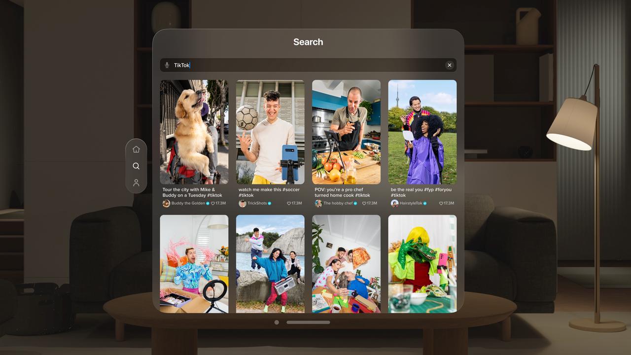 TikTok auf dem Apple Vision Pro