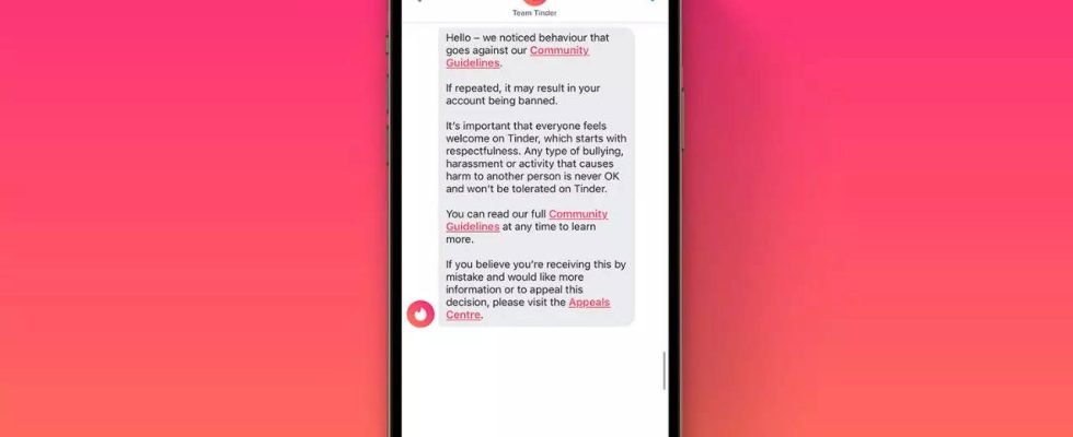 Tinder kuendigt neue Benutzerwarnungen an Alle Details