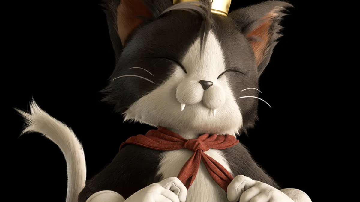 Ein Bild von Cait Sith in Final Fantasy 7 Rebirth, das in einem Artikel verwendet wird, in dem alle Gruppenmitglieder in FF7 Rebirth vom schlechtesten zum besten bewertet werden.