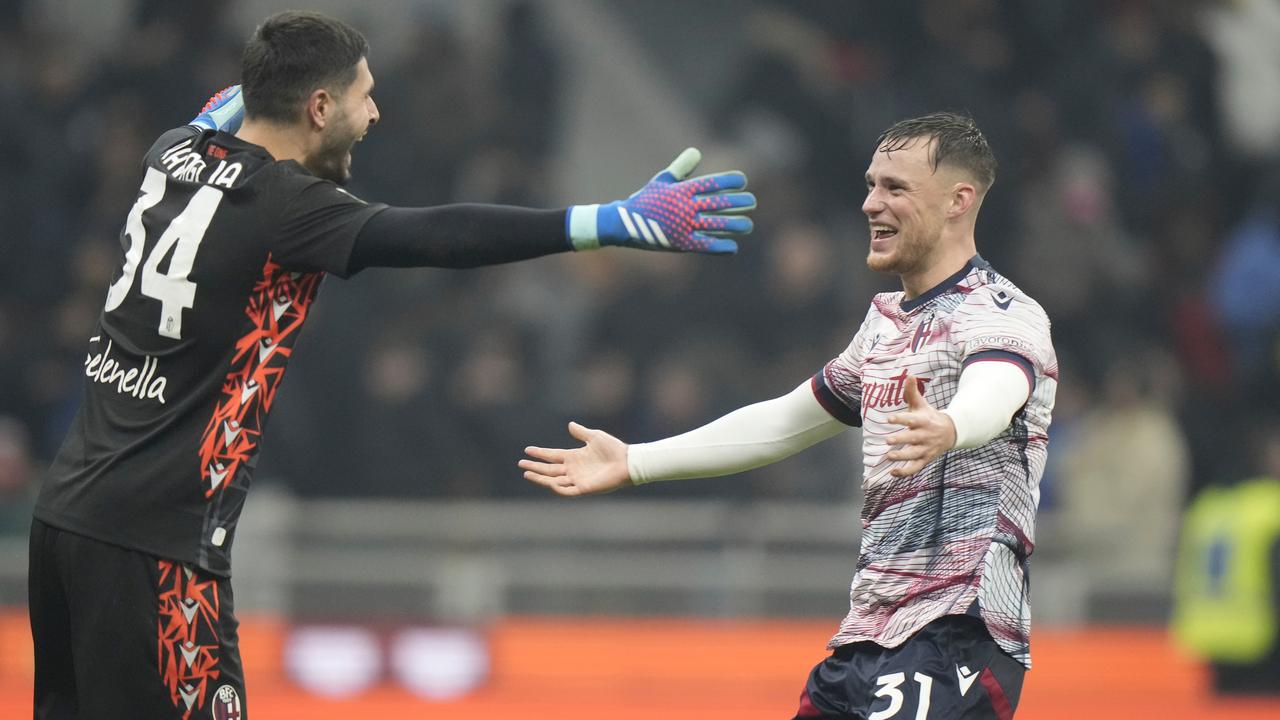 Beeld uit video: Samenvatting: Bologna stoot Inter mede dankzij Beukema uit beker (1-2)