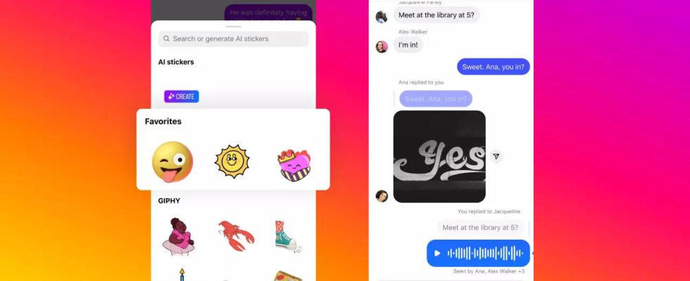 Instagram kuendigt fuenf Funktionen fuer das Messaging an Was sind