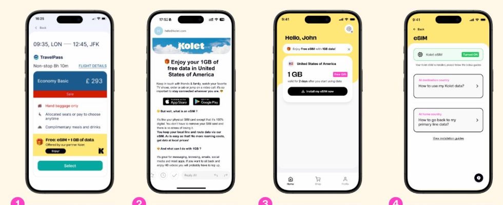 Kolet erleichtert die Navigation mit Reise eSIM Karten