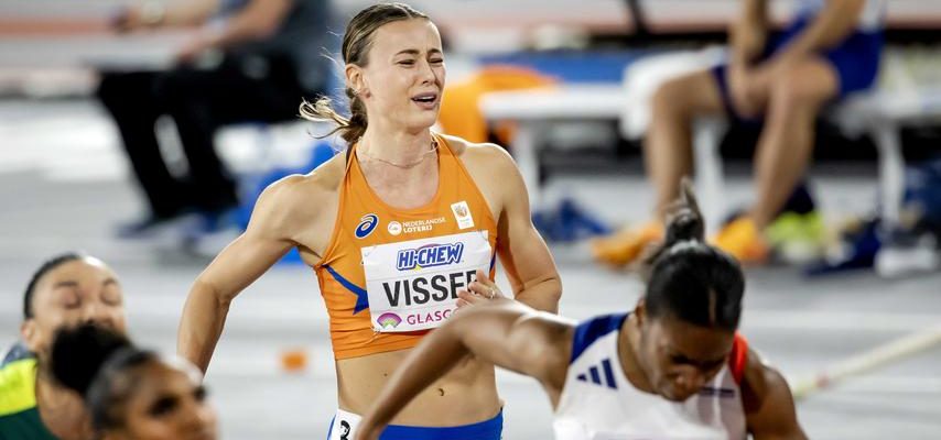 Nadine Visser meistert die erste Huerde und sieht ihre Chance