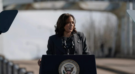 US Vizepraesidentin Kamala Harris aeussert in Gespraechen mit Netanyahus Rivale „tiefe