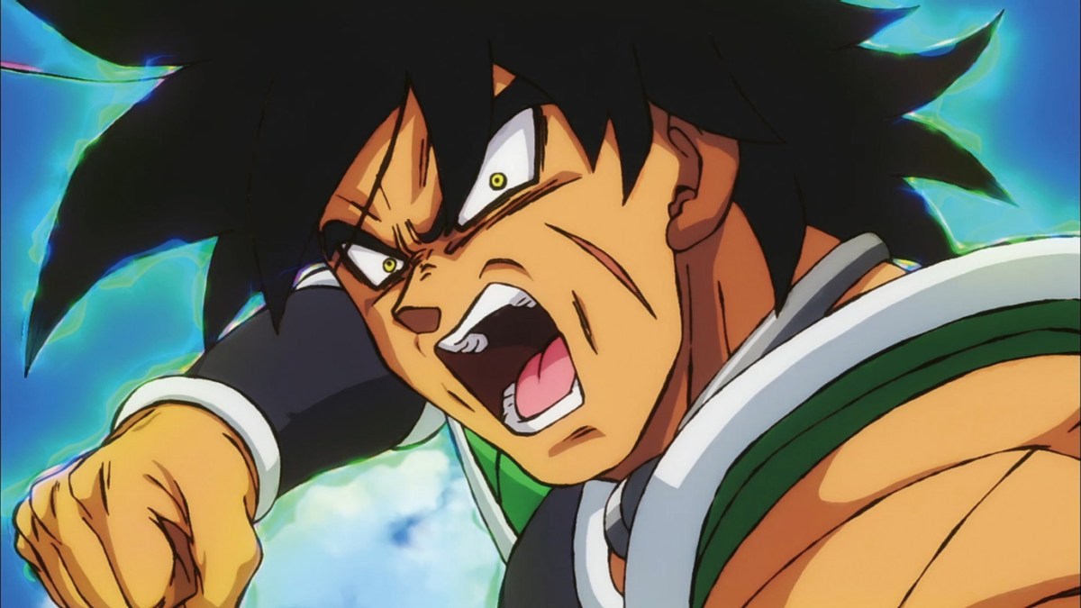 Broly ist dabei, einen Haufen in Dragon Ball zu werfen.  Dieses Bild ist Teil eines Artikels darüber, warum Anime-Filme nicht zum Kanon gehören sollten.