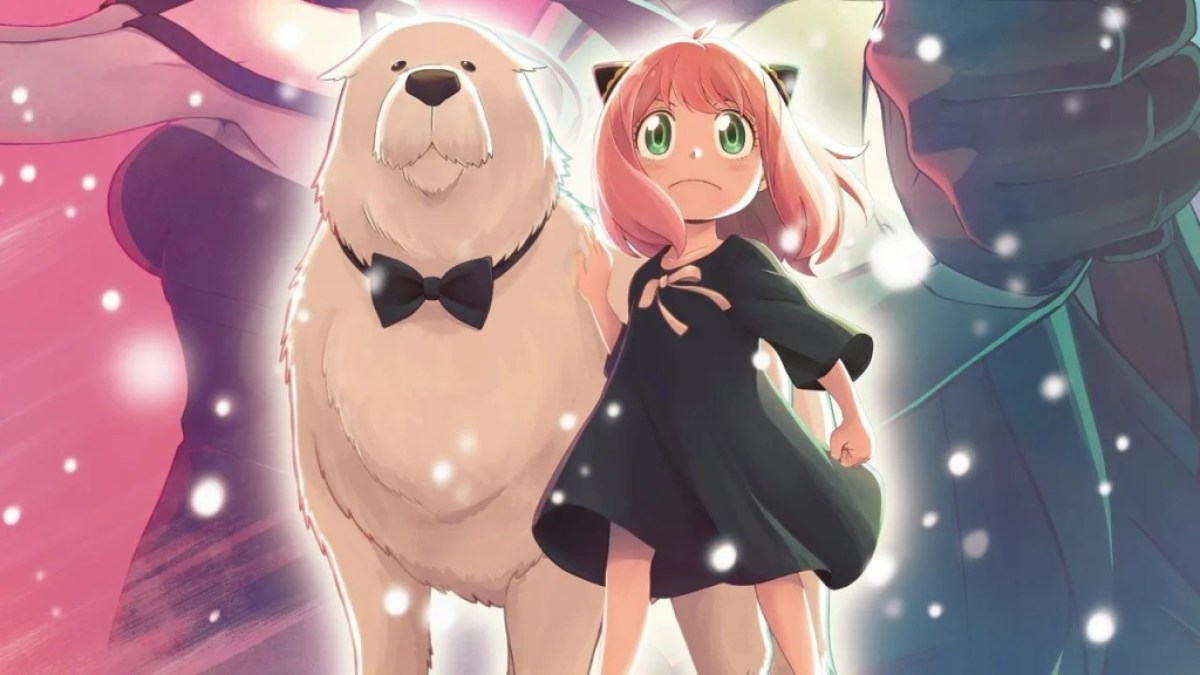 Anya und Bond auf dem Poster für Spy x Family Code: White.  Dieses Bild ist Teil eines Artikels darüber, warum Anime-Filme nicht zum Kanon gehören sollten.