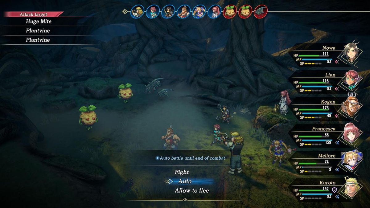 Screenshot des Kampfes in Eiyuden Chronicle: Hundred Heroes.