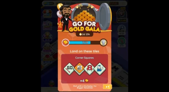 Alle Go For Gold Gala Belohnungen und Meilensteine ​​in Monopoly GO