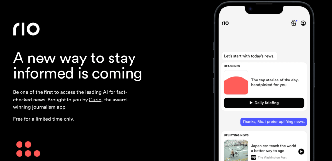 Curio sammelt Spenden fuer Rio einen „KI Nachrichtensprecher in einer App
