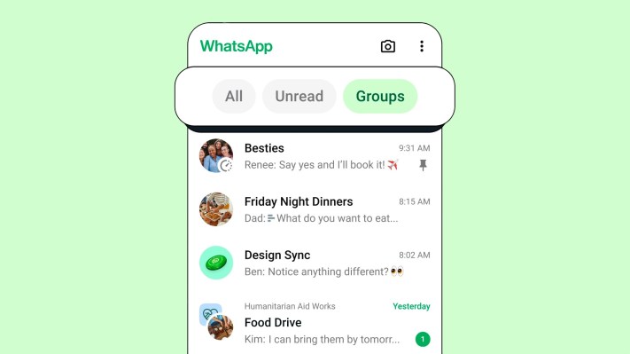 WhatsApp fuegt Filter hinzu um Nachrichten einfacher zu finden