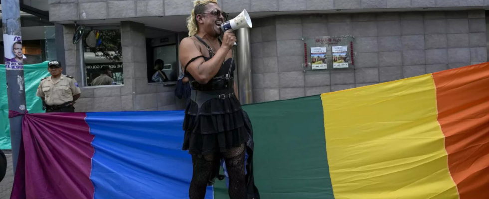 Demonstranten in Peru fordern die Aufhebung des Gesetzes das Transgender