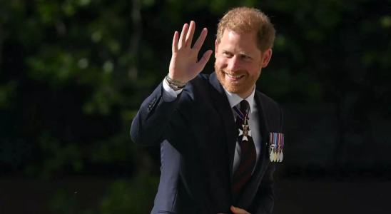 Prinz Harry hat in Grossbritannien einen seltenen oeffentlichen Auftritt und