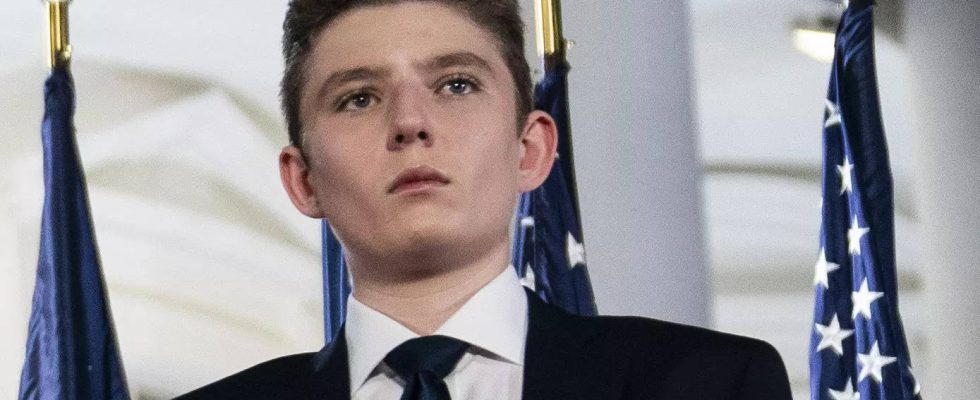 Trumps Sohn Barron 18 bricht sein politisches Debuet ab