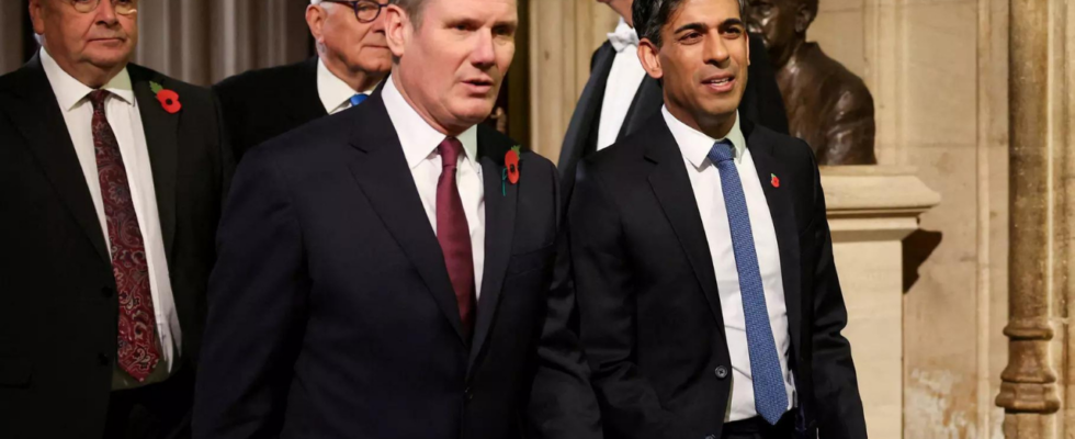 Umfragen in Grossbritannien 43 halten Labour Chef Starmer fuer besseren