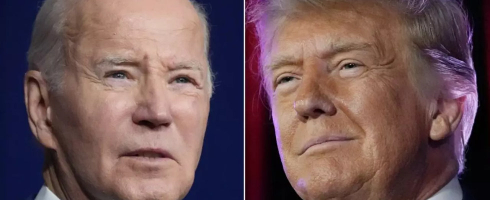 Biden Trump Debatte Stummgeschaltete Mikrofone keine Requisiten Liste der neuen Regeln fuer