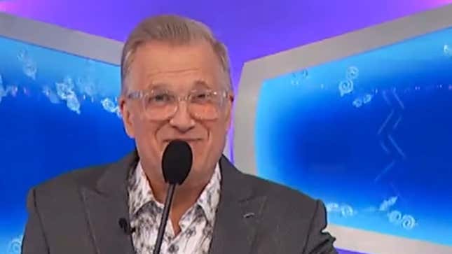 Drew Carey ist uebergluecklich als Kandidatin von „Der Preis ist