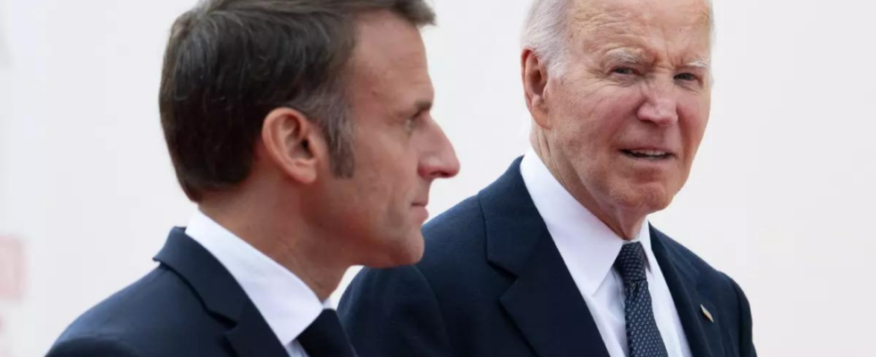 Joe Biden verspricht bei seinem Staatsbesuch in Frankreich dass die